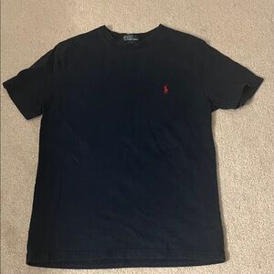 Polo by Ralph Lauren Boys Navy Tee with Red Logo